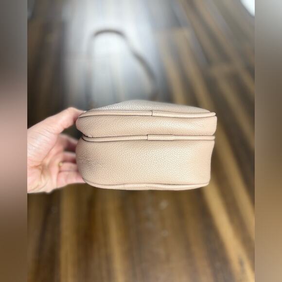 Adjustable Strap Chain Zipper Beige Crossbody Bag Purse Handbag - Picture 3 of 15